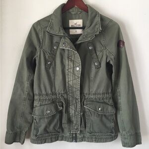 Hollister Olive Green Utility Jacket Y2K